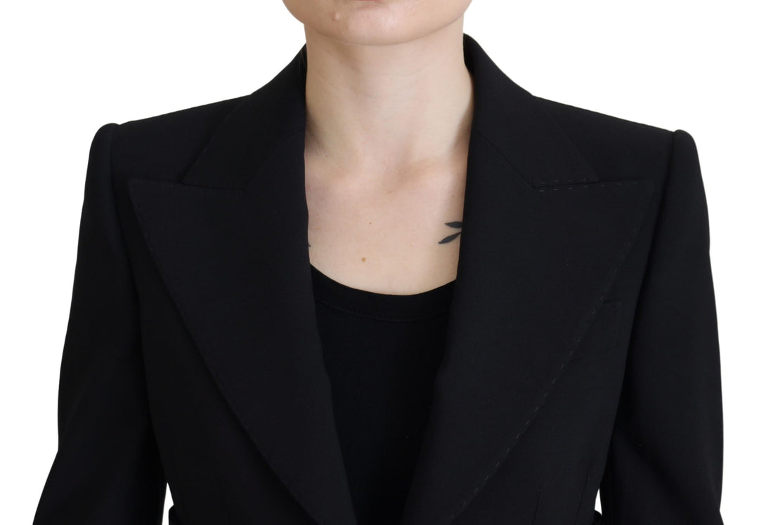 Dolce & Gabbana - Dolce & Gabbana Elegant Black Stretch Wool Blazer - JKT3483 - 38 - Ask Me Wear