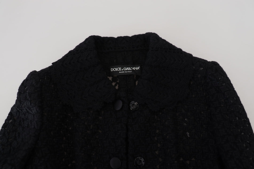 Dolce & Gabbana - Dolce & Gabbana Elegant Black Wool Blend Button Down Jacket - JKT3482 - 40 - Ask Me Wear