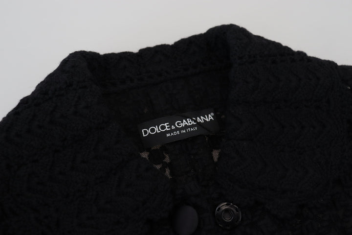 Dolce & Gabbana - Dolce & Gabbana Elegant Black Wool Blend Button Down Jacket - JKT3482 - 40 - Ask Me Wear