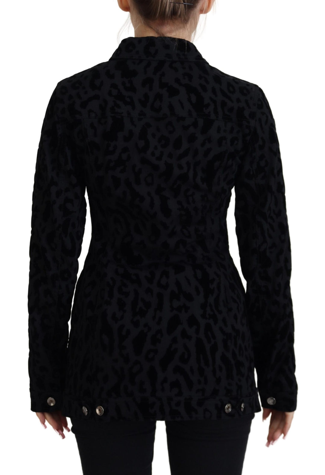 Dolce & Gabbana - Dolce & Gabbana Chic Leopard Pattern Denim Jacket - JKT3471 - 40 - Ask Me Wear