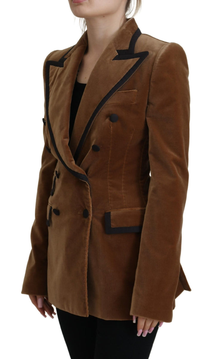 Dolce & Gabbana - Dolce & Gabbana Elegant Double Breasted Brown Blazer Jacket - JKT3274 - 40 - Ask Me Wear