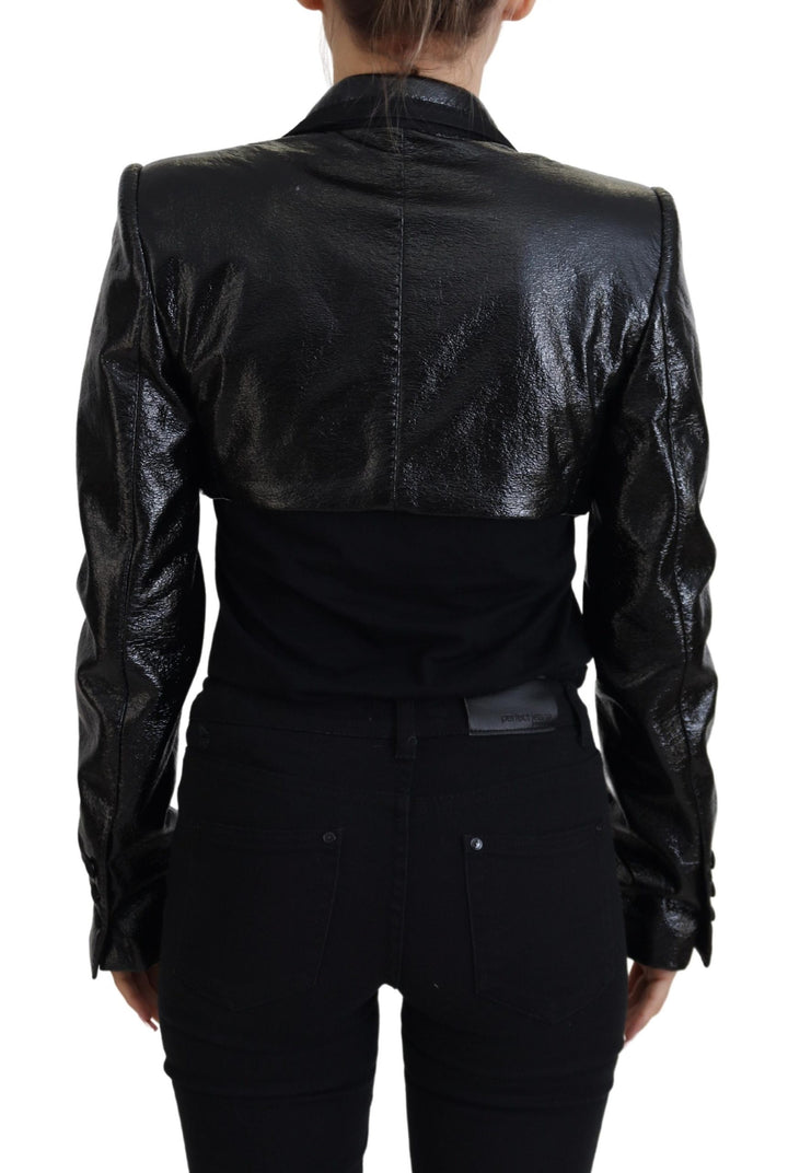 Dolce & Gabbana - Dolce & Gabbana Elegant Cropped Black Designer Jacket - JKT3489 - 40 - Ask Me Wear