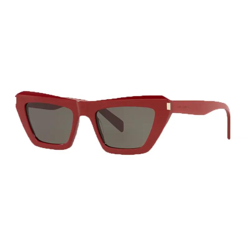 Saint Laurent Sample Sale | Saint Laurent Sunglasses Cat Eye Full Rim, Red Frame And Grey Lens Sl467003 - Cat Eye Sunglasses | Designer outlet