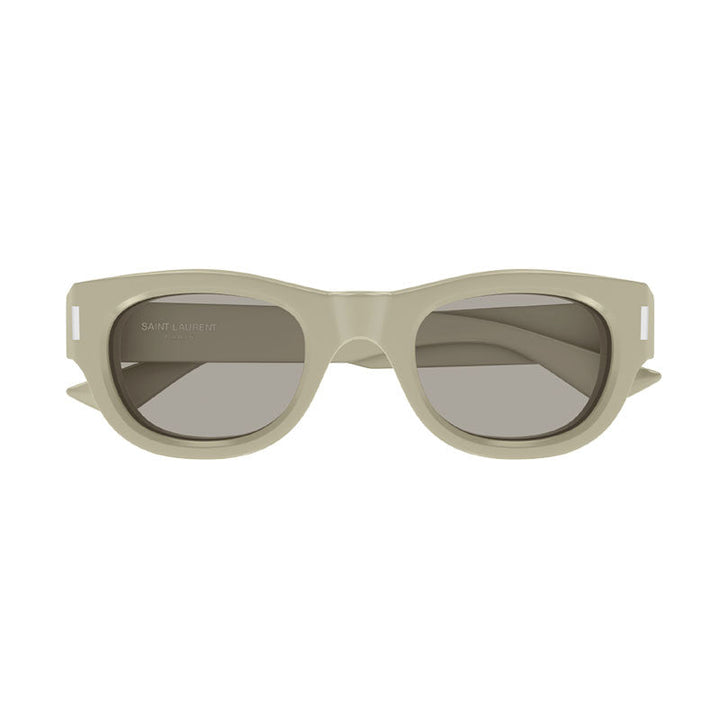 Saint Laurent Sunglasses Square Full Rim, Green Frame and Grey Lens SL761003