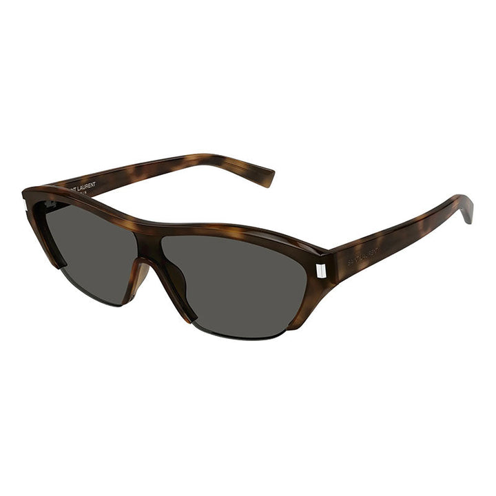 Saint Laurent Sunglasses Shield Full Rim, Havana Frame and Grey Lens SL704003