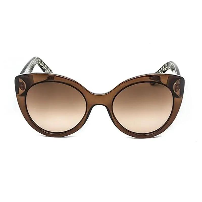 Salvatore Ferragamo Sample Sale | Salvatore Ferragamo Sunglasses Cat Eye Full Rim, Transparent Brown Frame And Brown Gradient Lens Sf964S210 - Cat Eye Sunglasses | Designer outlet