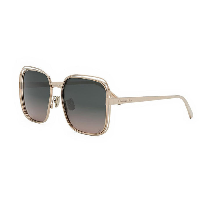 Dior Sunglasses Square Full Rim, Gold Frame and Grey Gradient Lens DIORFILDIORS1UD0AL