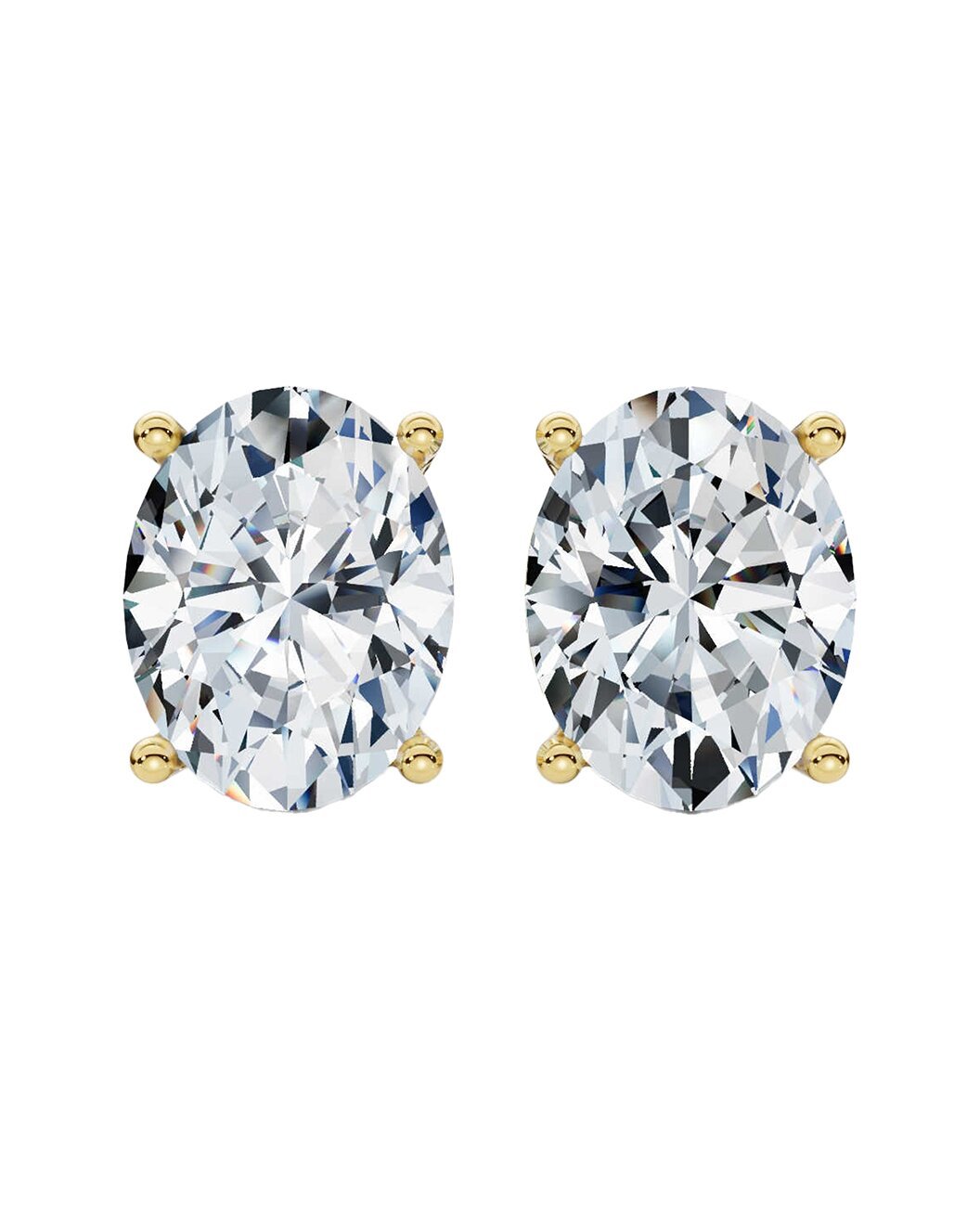 Jewelry - 4 Carat Oval Shape Diamond Stud Earrings - DEA1026 - Ask Me Wear