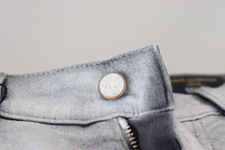 Dolce &amp; Gabbana Sample Sale Dolce &amp; Gabbana Gray Washed Skinny Men Denim Jeans - | Designer outlet