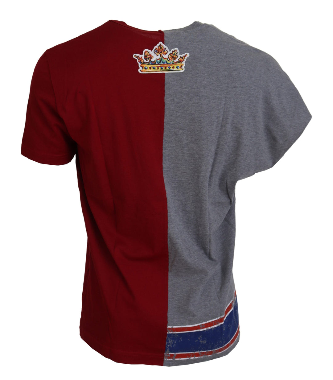 Dolce &amp; Gabbana Sample Sale Dolce &amp; Gabbana Red Gray Two Model DG Angel Crewneck T-shirt - | Designer outlet