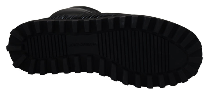 Dolce &amp; Gabbana Sample Sale Dolce &amp; Gabbana Black Boots Padded Mid Calf Winter Shoes - | Designer outlet
