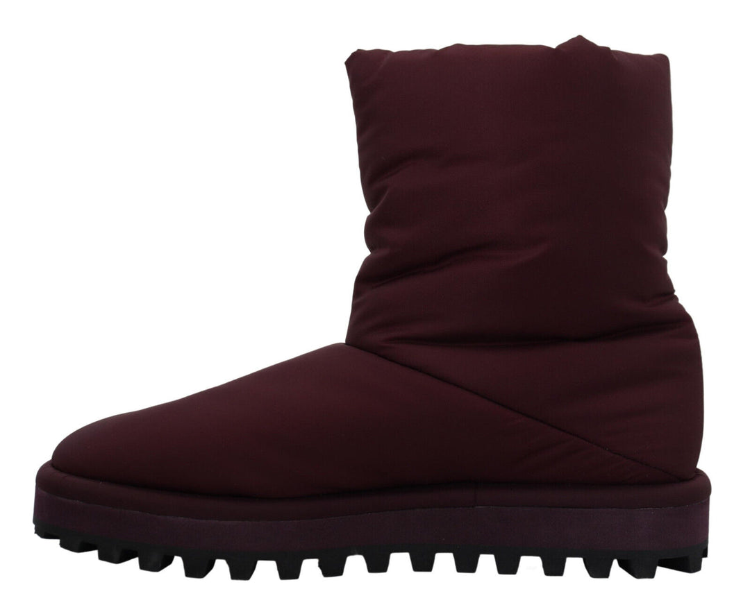 Dolce &amp; Gabbana Bordeaux Nylon Boots Padded Mid Shoes by Dolce &amp; Gabbana outlet now on sale