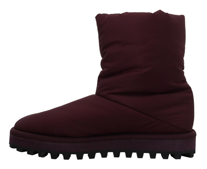 Dolce &amp; Gabbana Bordeaux Nylon Boots Padded Mid Shoes by Dolce &amp; Gabbana outlet now on sale