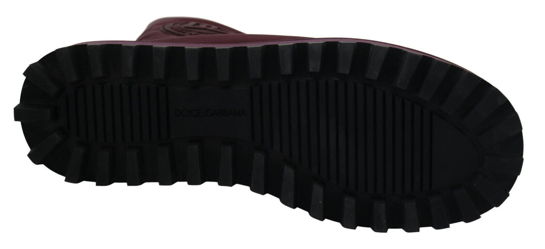Dolce &amp; Gabbana Bordeaux Nylon Boots Padded Mid Shoes by Dolce &amp; Gabbana outlet now on sale