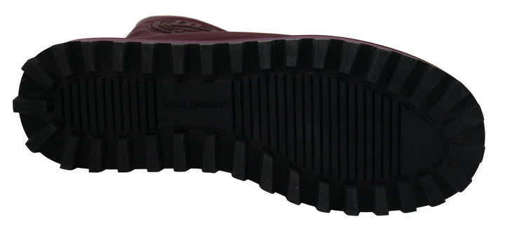 Dolce &amp; Gabbana Bordeaux Nylon Boots Padded Mid Shoes by Dolce &amp; Gabbana outlet now on sale