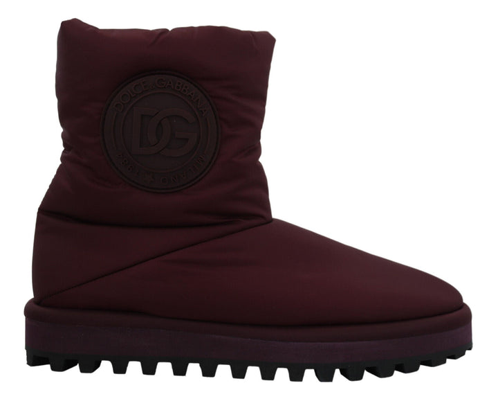 Dolce &amp; Gabbana Bordeaux Nylon Boots Padded Mid Shoes by Dolce &amp; Gabbana outlet now on sale