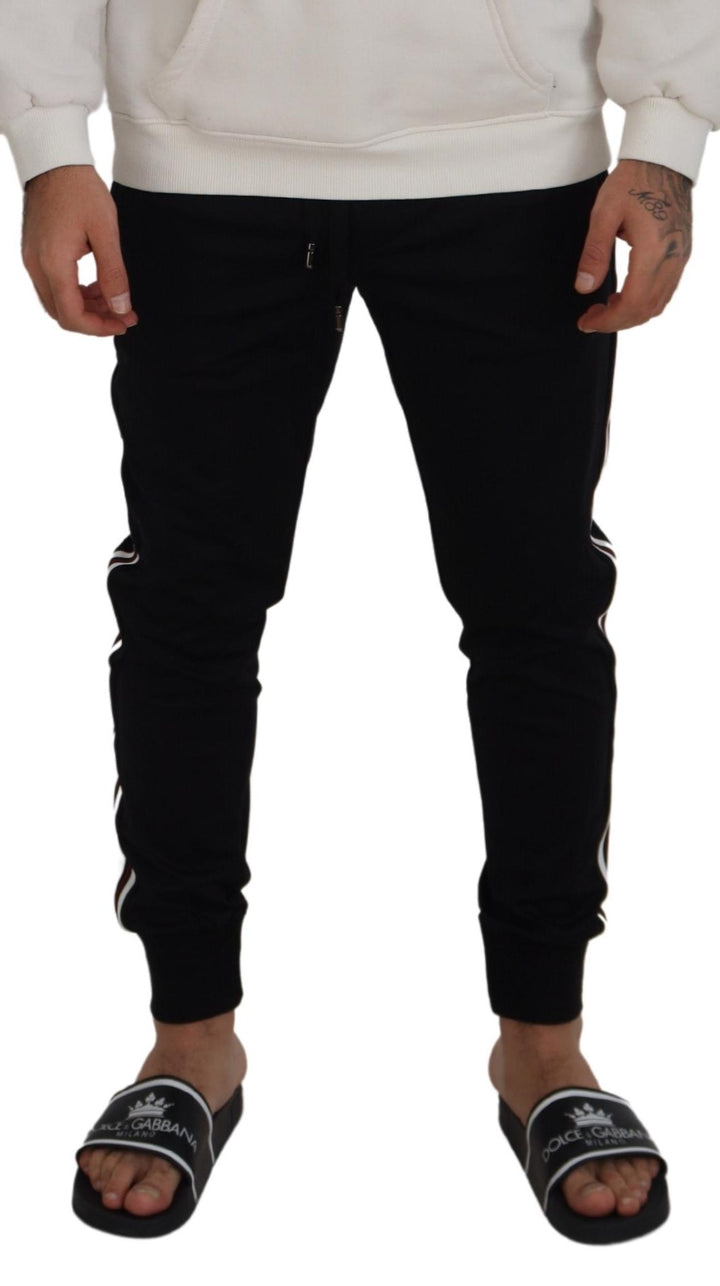 Dolce &amp; Gabbana Black DG Print Mens Jogger Pants by Dolce &amp; Gabbana outlet now on sale
