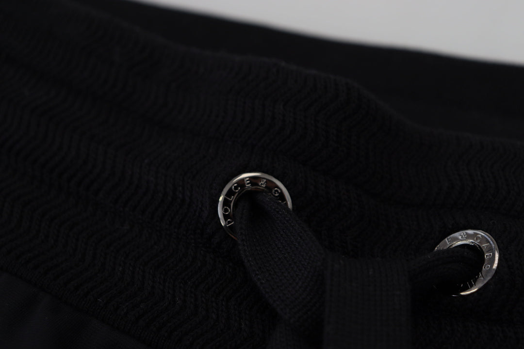 Dolce &amp; Gabbana Black DG Print Mens Jogger Pants by Dolce &amp; Gabbana outlet now on sale