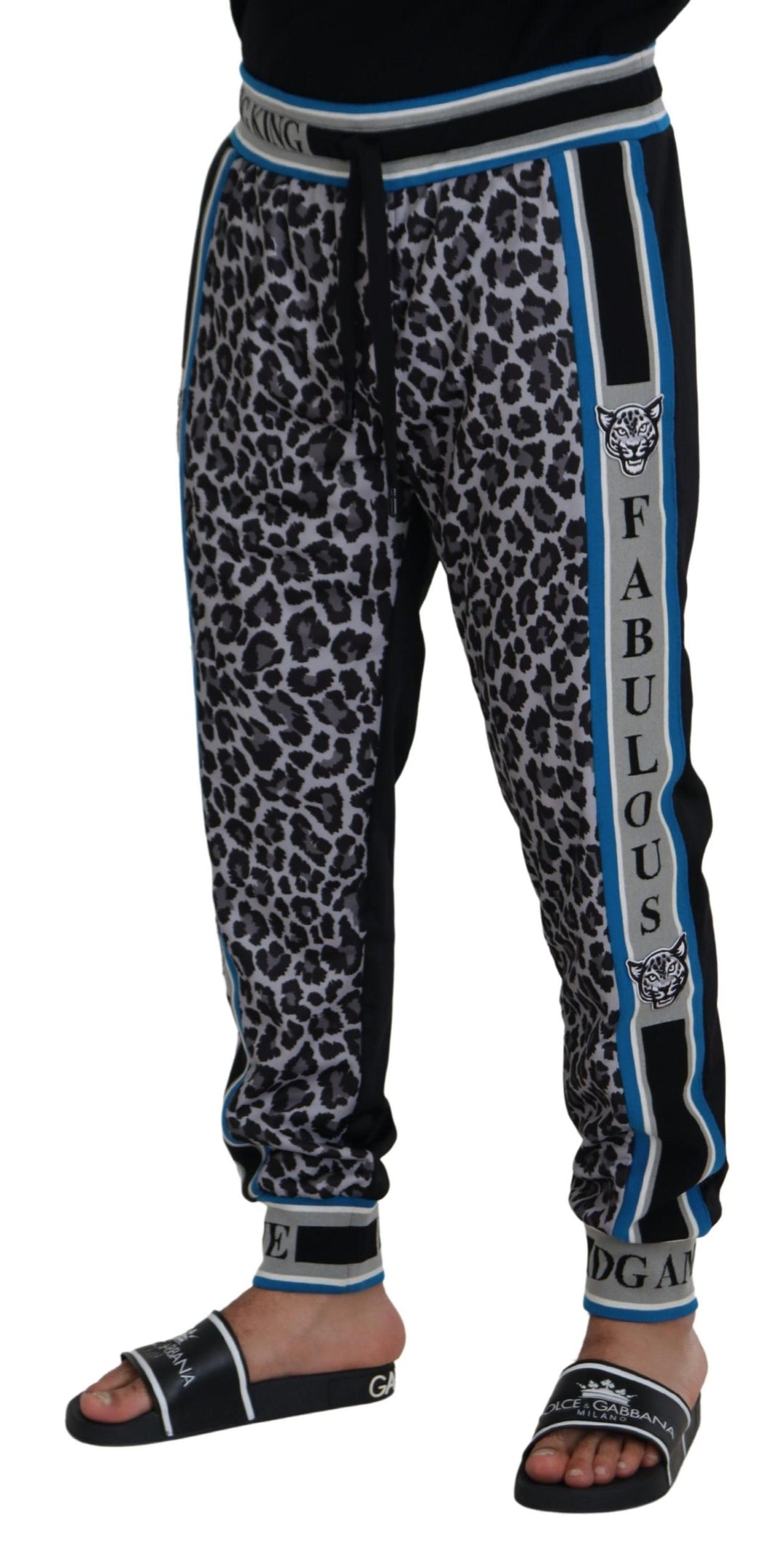 Dolce &amp; Gabbana Multicolor DG King Leopard Print Jogger Pants by Dolce &amp; Gabbana outlet now on sale