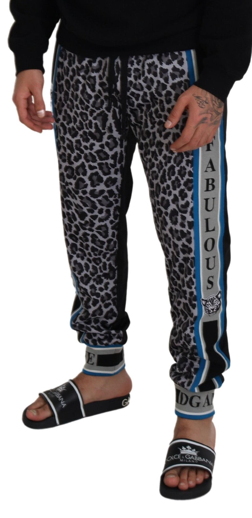 Dolce &amp; Gabbana Multicolor DG King Leopard Print Jogger Pants by Dolce &amp; Gabbana outlet now on sale