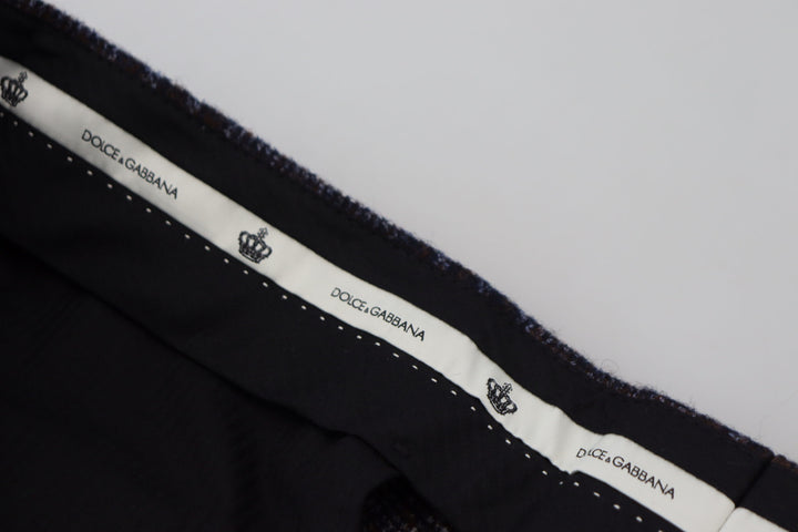 Dolce &amp; Gabbana Sample Sale Dolce &amp; Gabbana Gray Checkered Mid Waist Men Pants - | Designer outlet