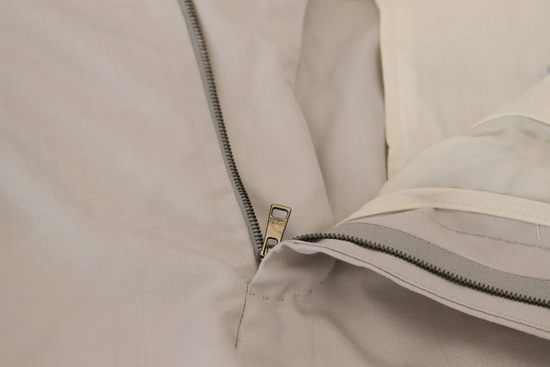 Dolce &amp; Gabbana Sample Sale Dolce &amp; Gabbana Off White Silk Mid Waist Chino Pants - | Designer outlet