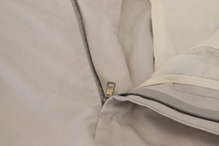 Dolce &amp; Gabbana Sample Sale Dolce &amp; Gabbana Off White Silk Mid Waist Chino Pants - | Designer outlet