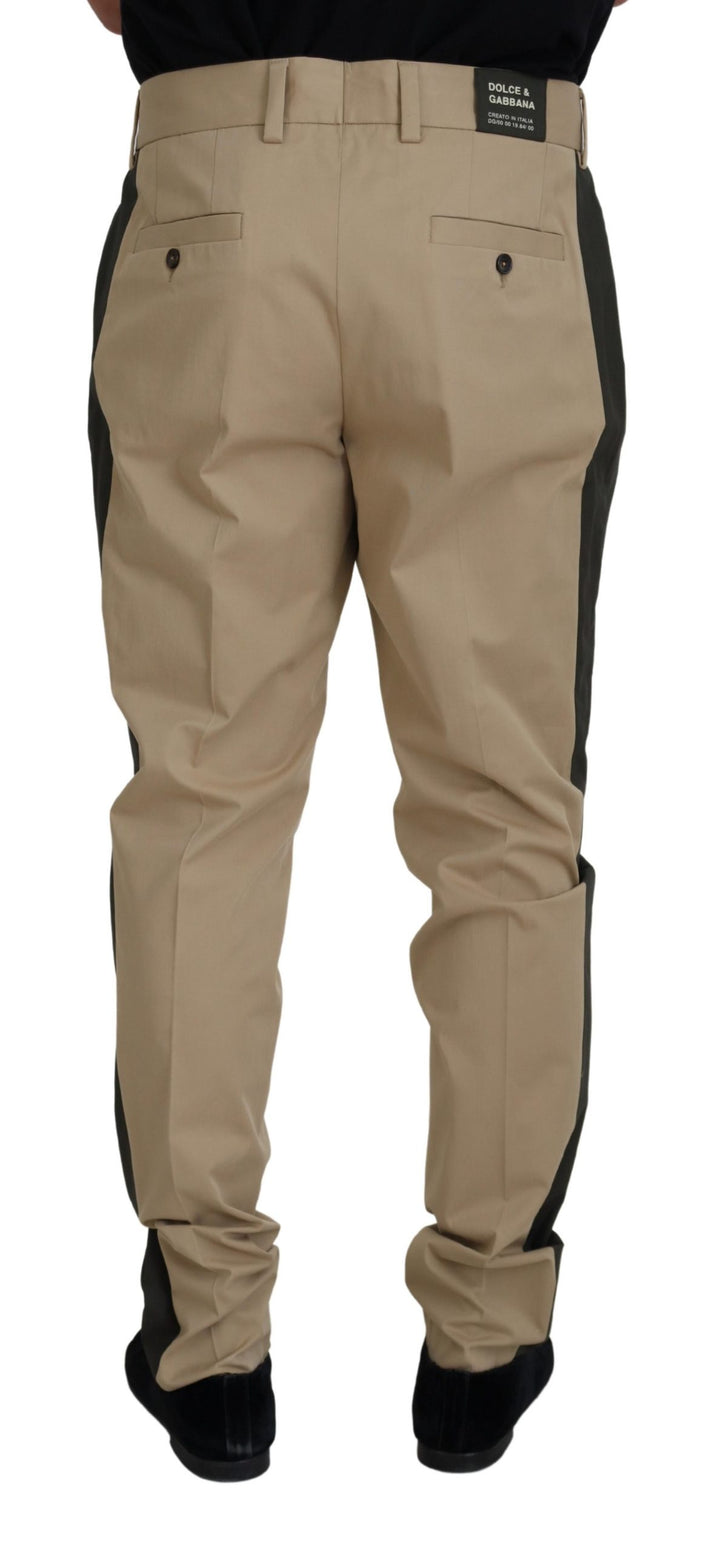 Dolce &amp; Gabbana Sample Sale Dolce &amp; Gabbana Brown Black Cotton Chino Men Pants - | Designer outlet