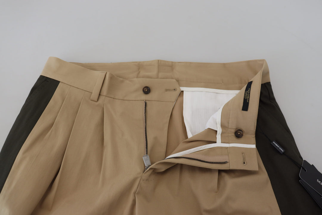 Dolce &amp; Gabbana Sample Sale Dolce &amp; Gabbana Brown Black Cotton Chino Men Pants - | Designer outlet