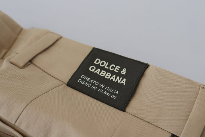 Dolce &amp; Gabbana Sample Sale Dolce &amp; Gabbana Brown Black Cotton Chino Men Pants - | Designer outlet