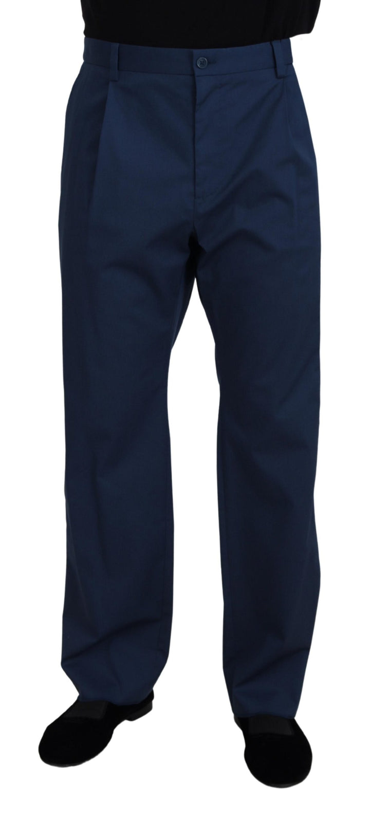 Dolce &amp; Gabbana Sample Sale Dolce &amp; Gabbana Blue Cotton Straight Fit Pants - | Designer outlet
