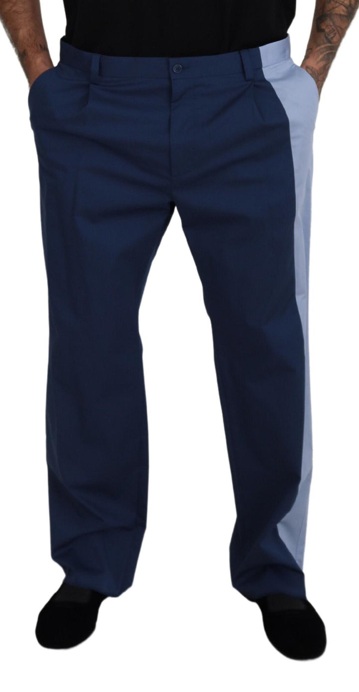 Dolce &amp; Gabbana Sample Sale Dolce &amp; Gabbana Blue Cotton Straight Fit Pants - | Designer outlet