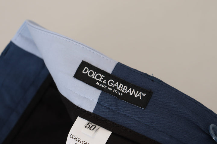 Dolce &amp; Gabbana Sample Sale Dolce &amp; Gabbana Blue Cotton Straight Fit Pants - | Designer outlet