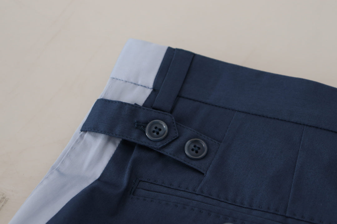 Dolce &amp; Gabbana Sample Sale Dolce &amp; Gabbana Blue Cotton Straight Fit Pants - | Designer outlet