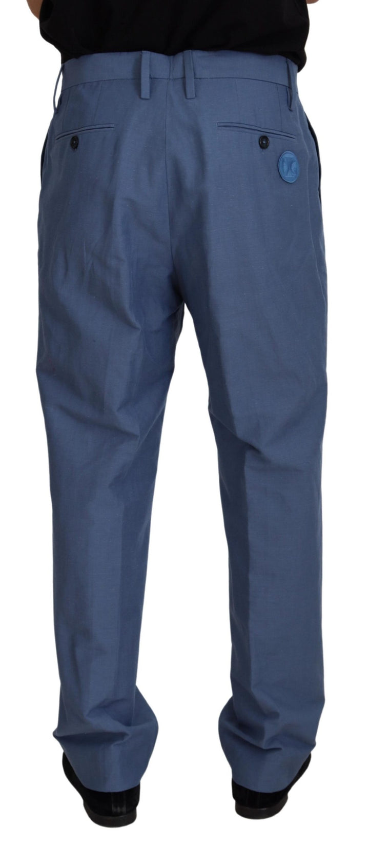 Dolce &amp; Gabbana Sample Sale Dolce &amp; Gabbana Blue Linen Chino Men Formal Pants - | Designer outlet