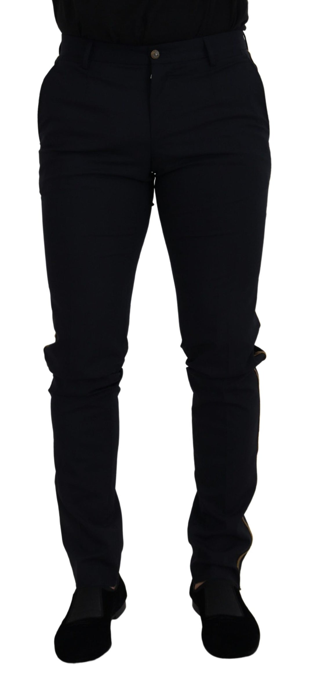 Dolce &amp; Gabbana Sample Sale Dolce &amp; Gabbana Black Wool Slim Formal Pants - | Designer outlet