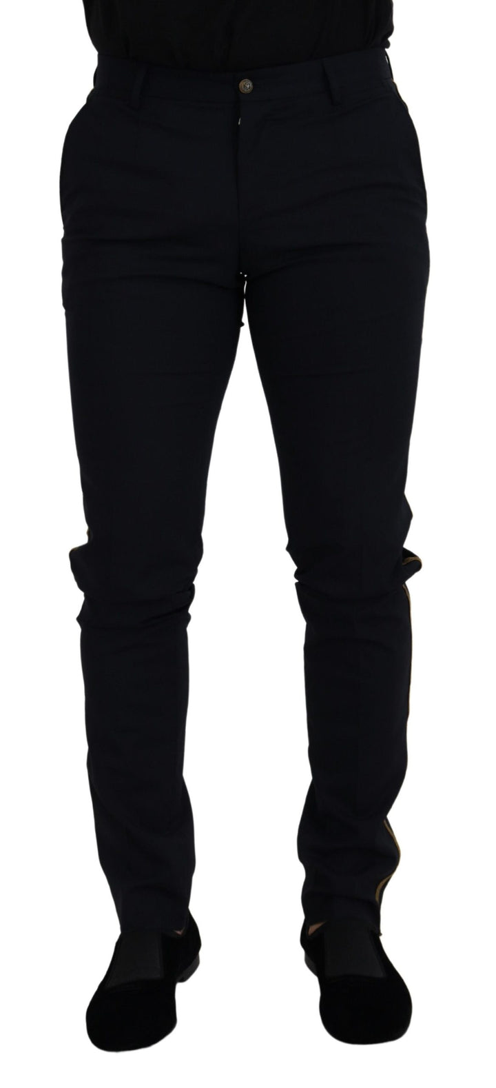 Dolce &amp; Gabbana Sample Sale Dolce &amp; Gabbana Black Wool Slim Formal Pants - | Designer outlet