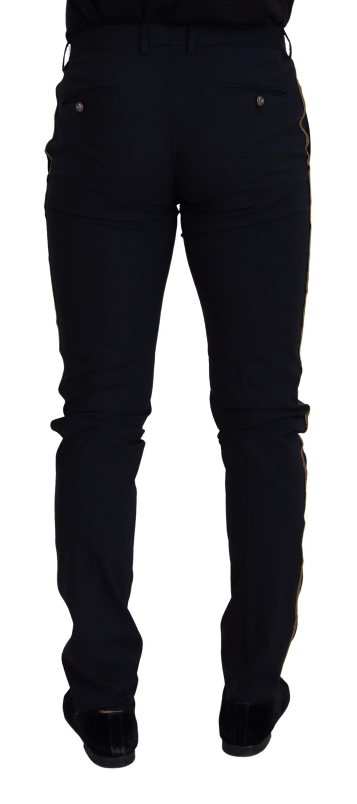 Dolce &amp; Gabbana Sample Sale Dolce &amp; Gabbana Black Wool Slim Formal Pants - | Designer outlet