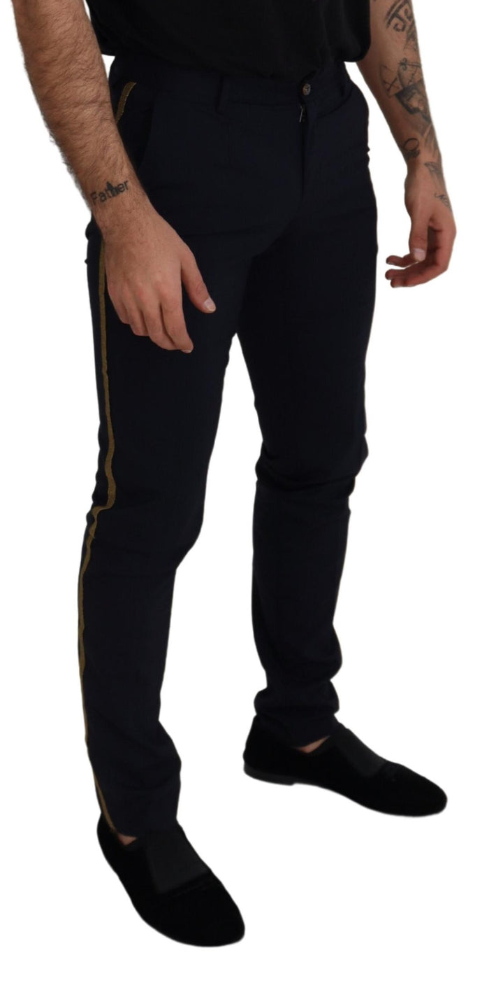 Dolce &amp; Gabbana Sample Sale Dolce &amp; Gabbana Black Wool Slim Formal Pants - | Designer outlet