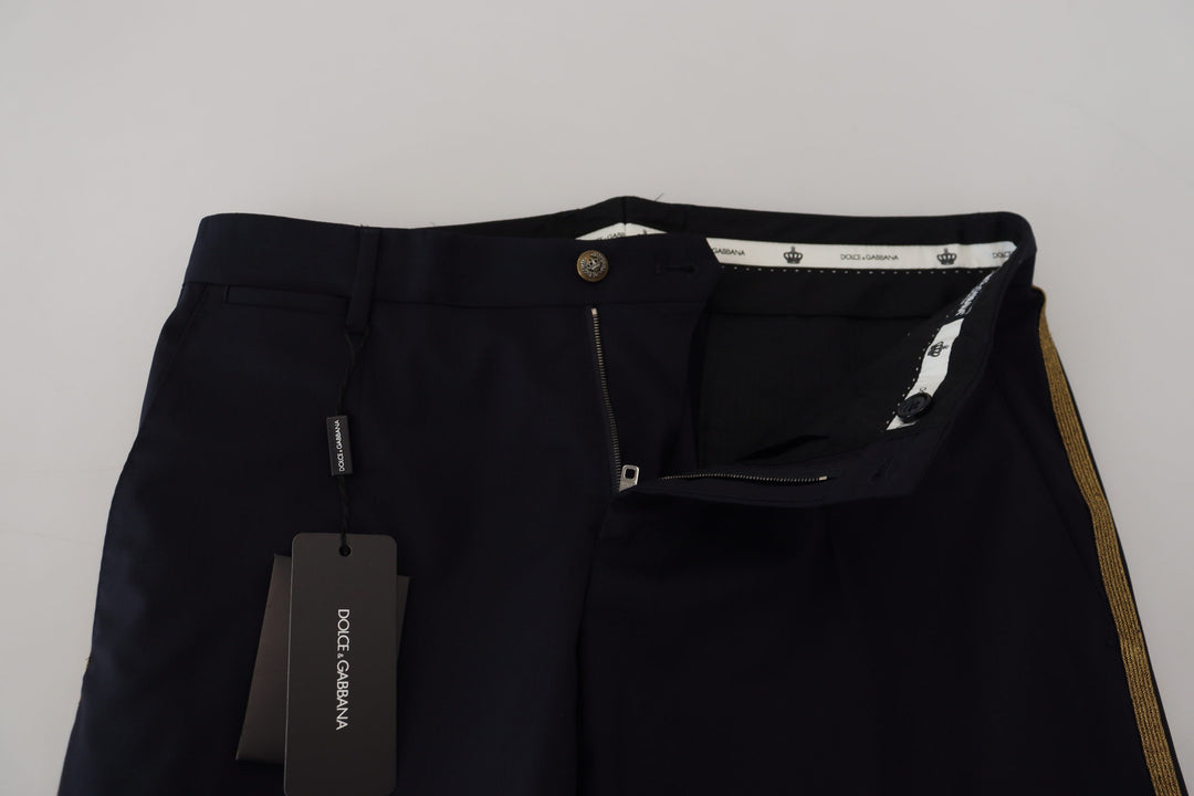 Dolce &amp; Gabbana Sample Sale Dolce &amp; Gabbana Black Wool Slim Formal Pants - | Designer outlet