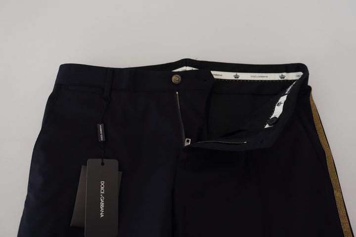 Dolce &amp; Gabbana Sample Sale Dolce &amp; Gabbana Black Wool Slim Formal Pants - | Designer outlet