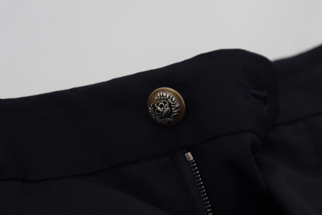 Dolce &amp; Gabbana Sample Sale Dolce &amp; Gabbana Black Wool Slim Formal Pants - | Designer outlet