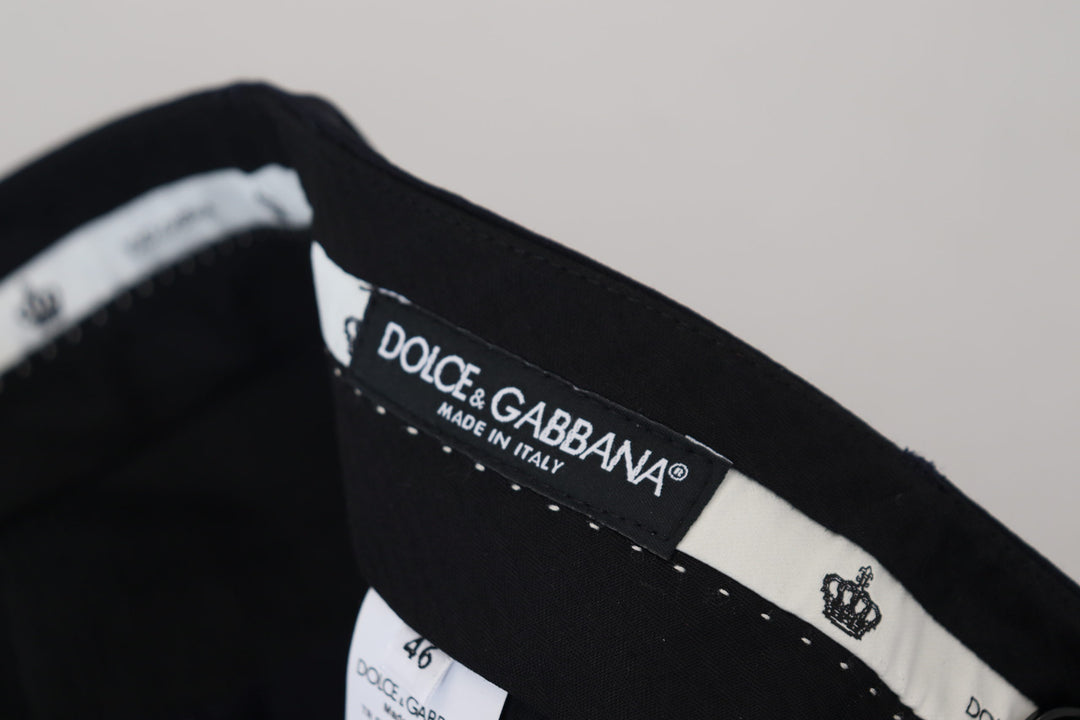 Dolce &amp; Gabbana Sample Sale Dolce &amp; Gabbana Black Wool Slim Formal Pants - | Designer outlet