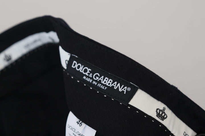 Dolce &amp; Gabbana Sample Sale Dolce &amp; Gabbana Black Wool Slim Formal Pants - | Designer outlet