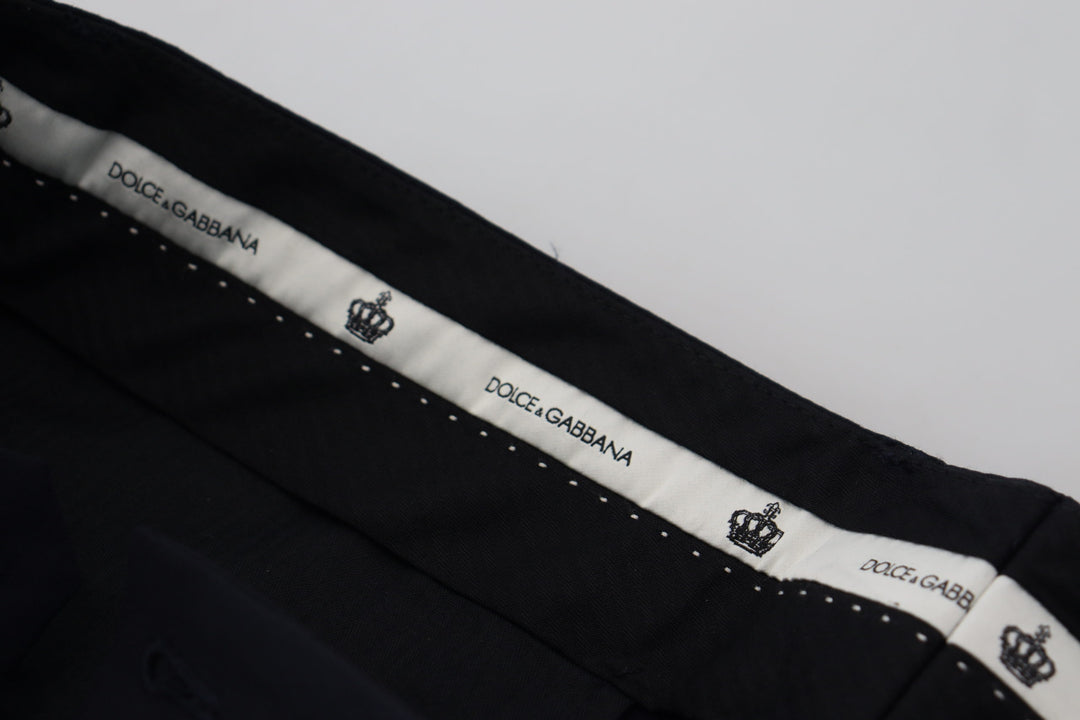 Dolce &amp; Gabbana Sample Sale Dolce &amp; Gabbana Black Wool Slim Formal Pants - | Designer outlet