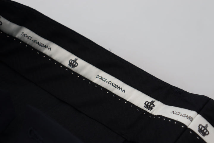 Dolce &amp; Gabbana Sample Sale Dolce &amp; Gabbana Black Wool Slim Formal Pants - | Designer outlet