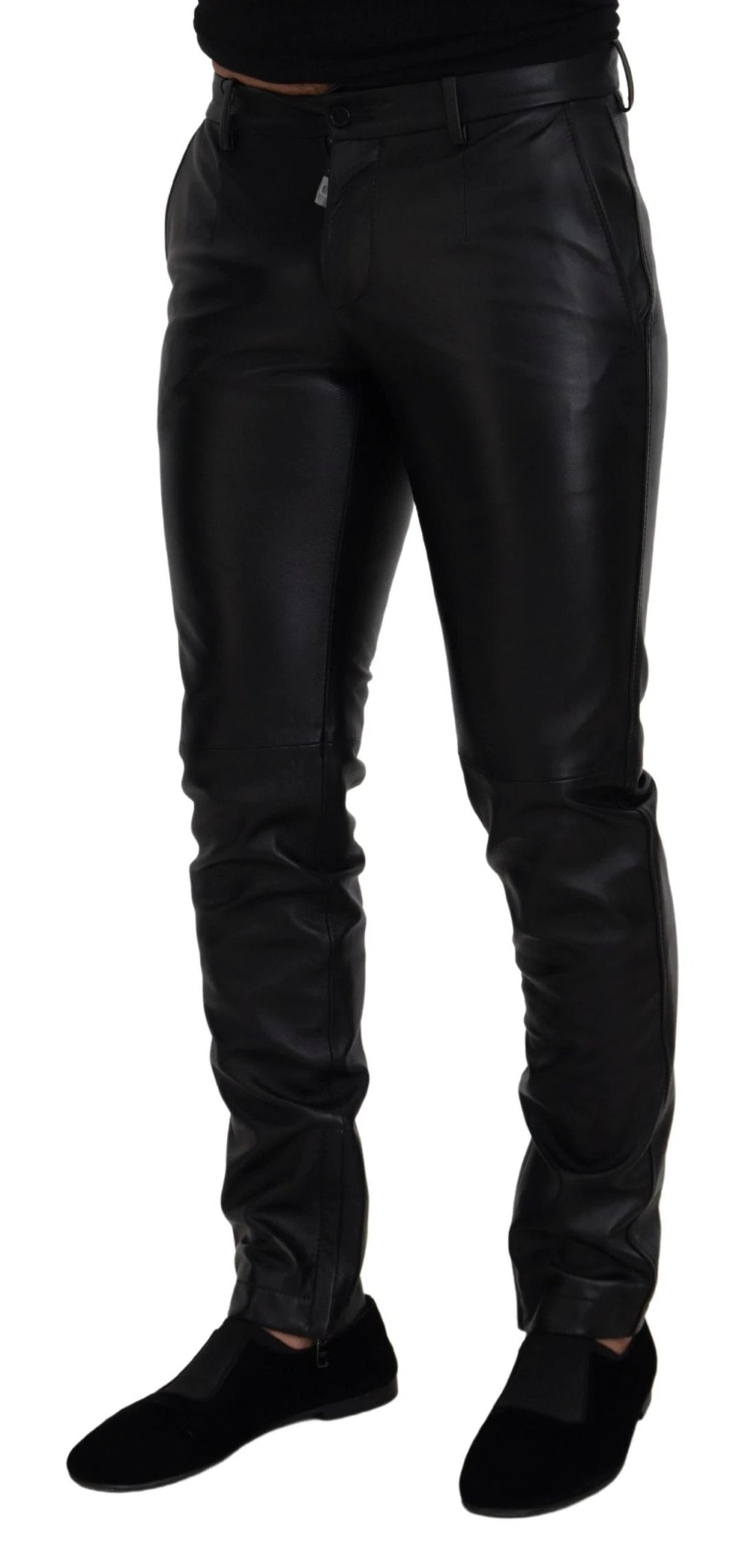 Dolce &amp; Gabbana Sample Sale Dolce &amp; Gabbana Black Shiny Stretch Skinny Pants - | Designer outlet
