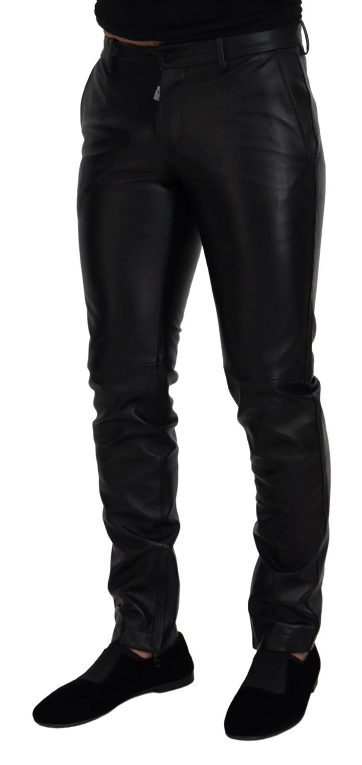 Dolce &amp; Gabbana Sample Sale Dolce &amp; Gabbana Black Shiny Stretch Skinny Pants - | Designer outlet