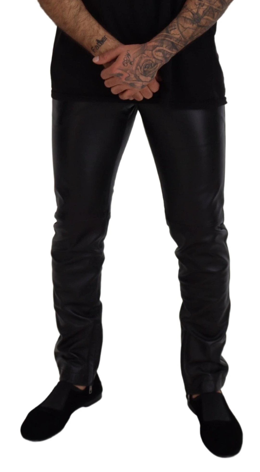 Dolce &amp; Gabbana Sample Sale Dolce &amp; Gabbana Black Shiny Stretch Skinny Pants - | Designer outlet