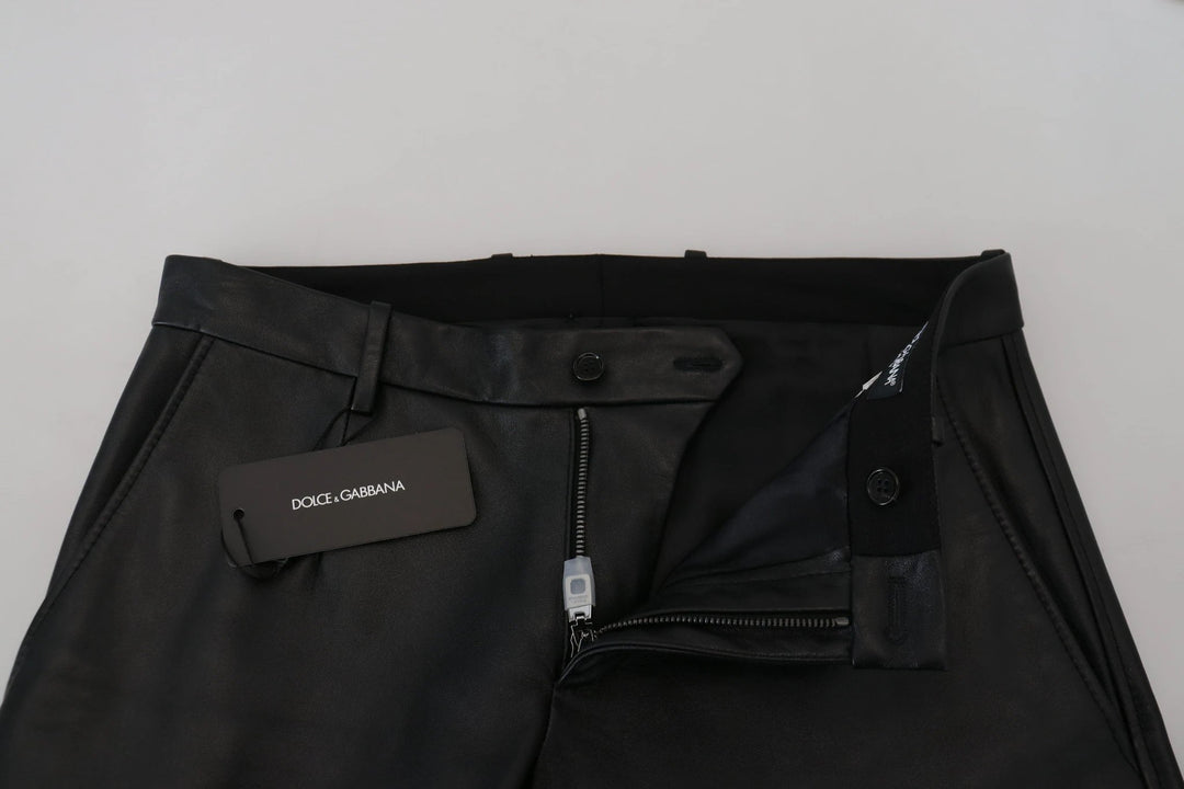 Dolce &amp; Gabbana Sample Sale Dolce &amp; Gabbana Black Shiny Stretch Skinny Pants - | Designer outlet